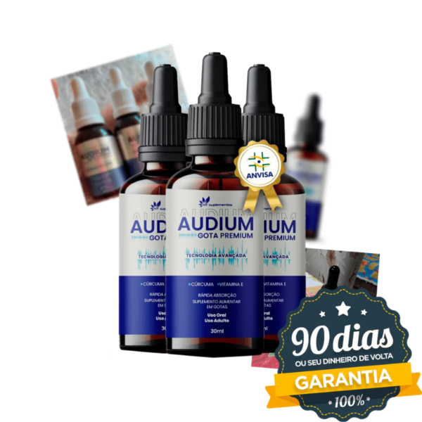 Audium Gota Premium: A Solução Ideal para Audição e Diga Adeus aos Zumbidos no Ouvido! 90 dias de garantia